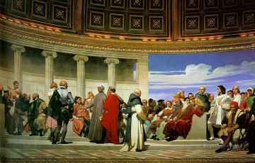 Pablo Delaroche Painting - Hemiciclo de la Escuela de Bellas Artes 1814 Historias de tamaño natural derecha Hippolyte Delaroche